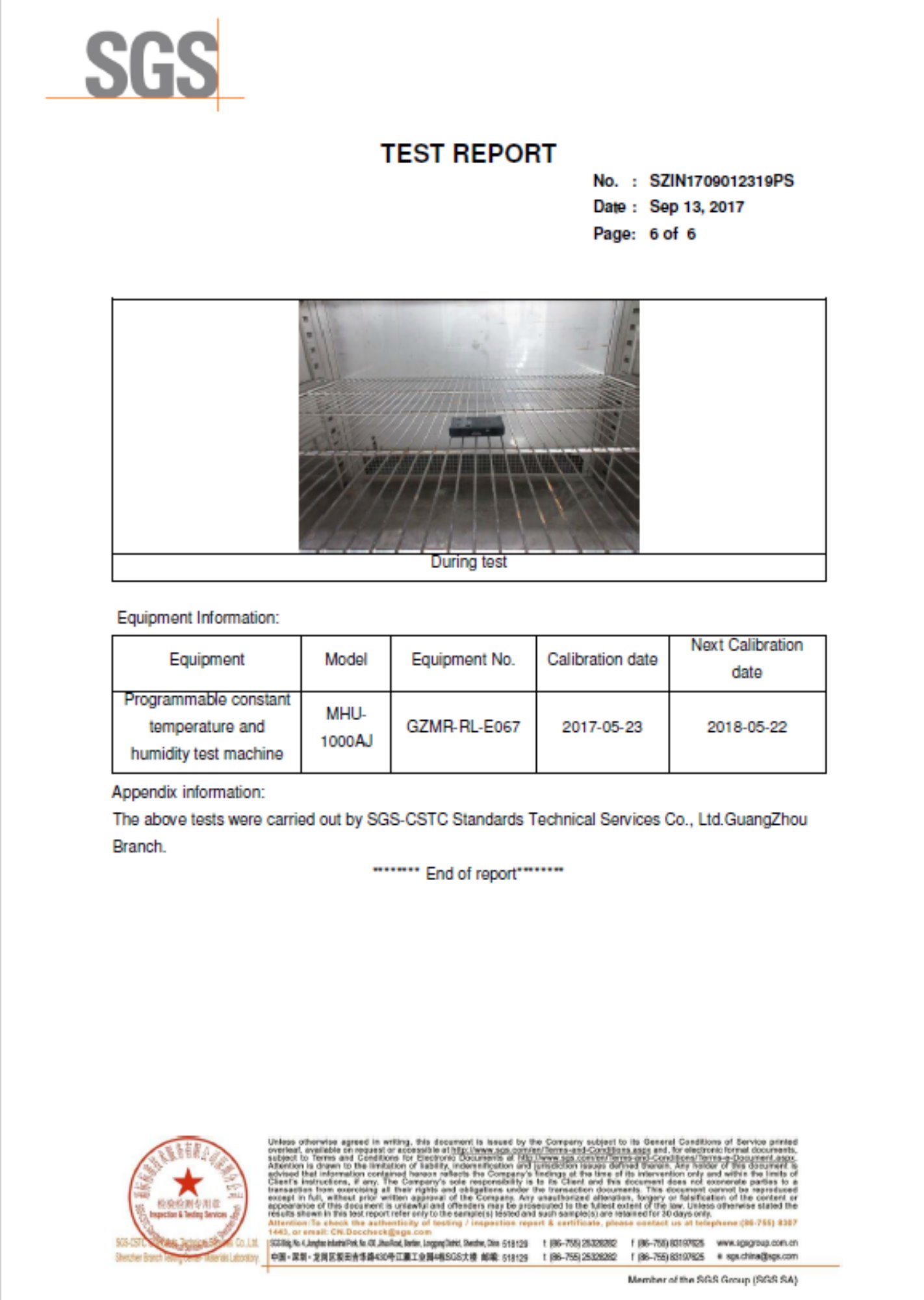 SGS Test Report-SDWS 6